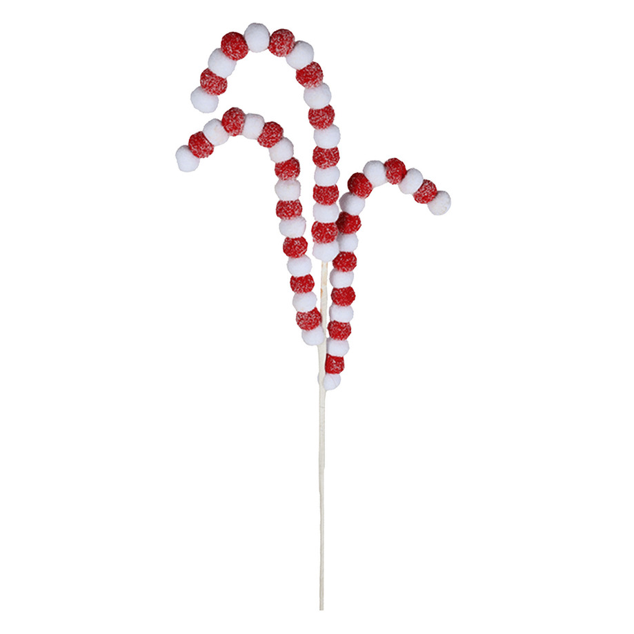 Candy cane pick decorations