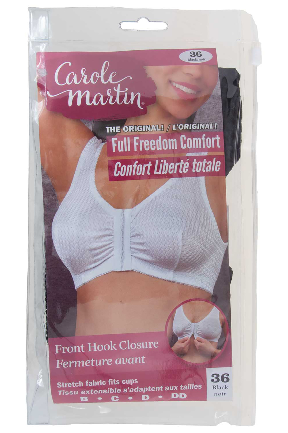 Carole Martin Women's Full-Freedom Comfort Bra Black 34 : :  Clothing, Shoes & Accessories