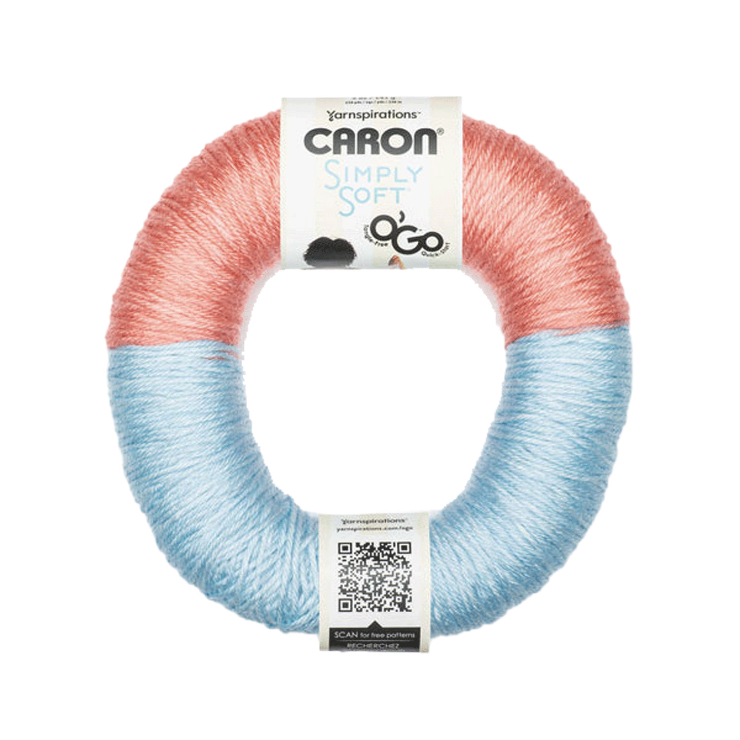 Caron - Simply Soft O'Go - Yarn, Strawberry Soft Blue