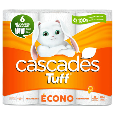 Cascades - Tuff Econo absorbant paper towels, pk. of 6