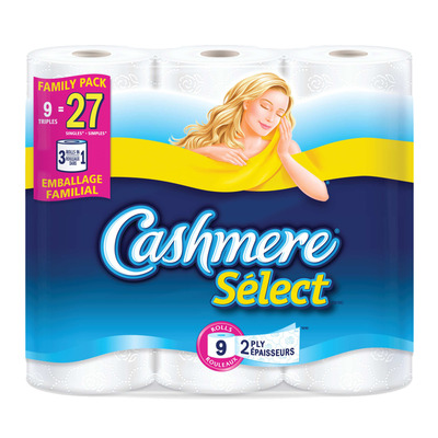 Cashmere - Sélect 2-ply toilet paper, pk. of 9 - Triple rolls