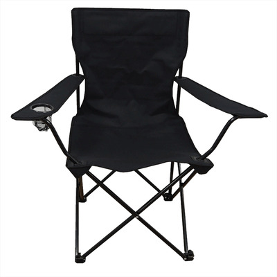 Chaise de camping pliante avec porte-gobelet en filet et accoudoir