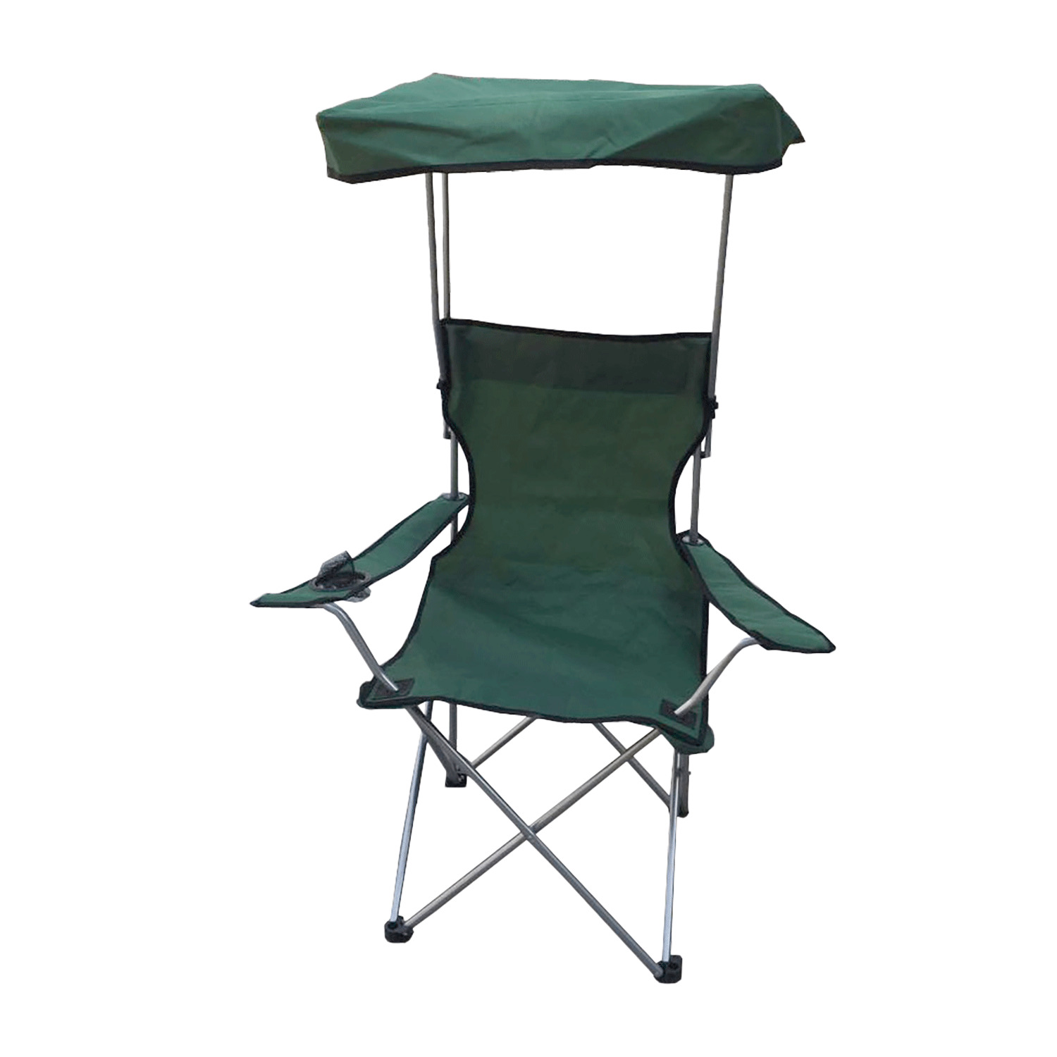 Chaise de camping pliante avec protection solaire