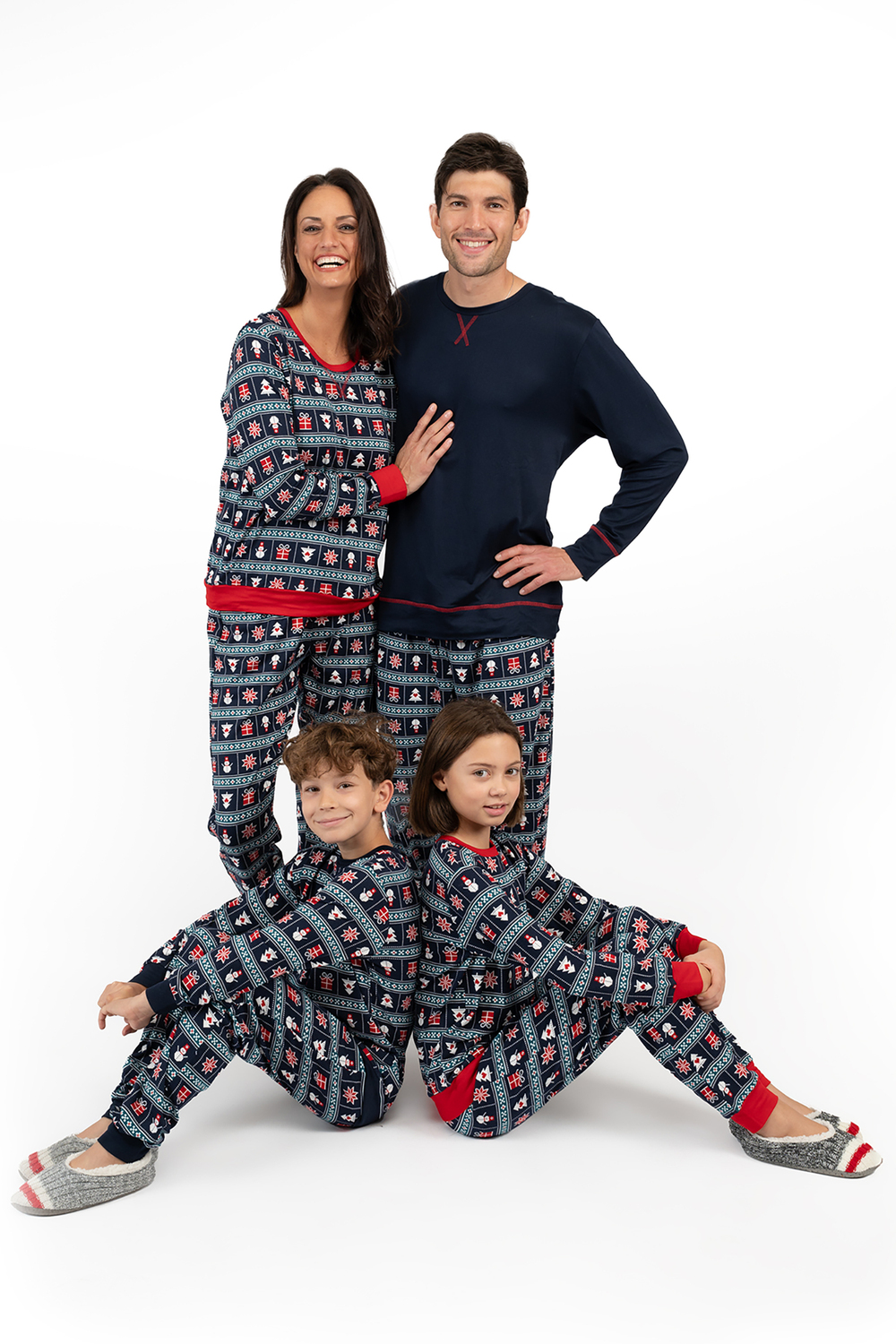 Charmour - Ens. pyjama ultra doux assorti pour la famille - Famille Fair Isle