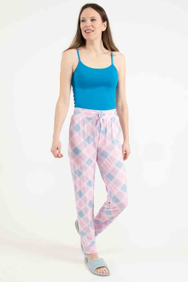 Charmour - Pantalon de pyjama jogger à revers - Match romantique