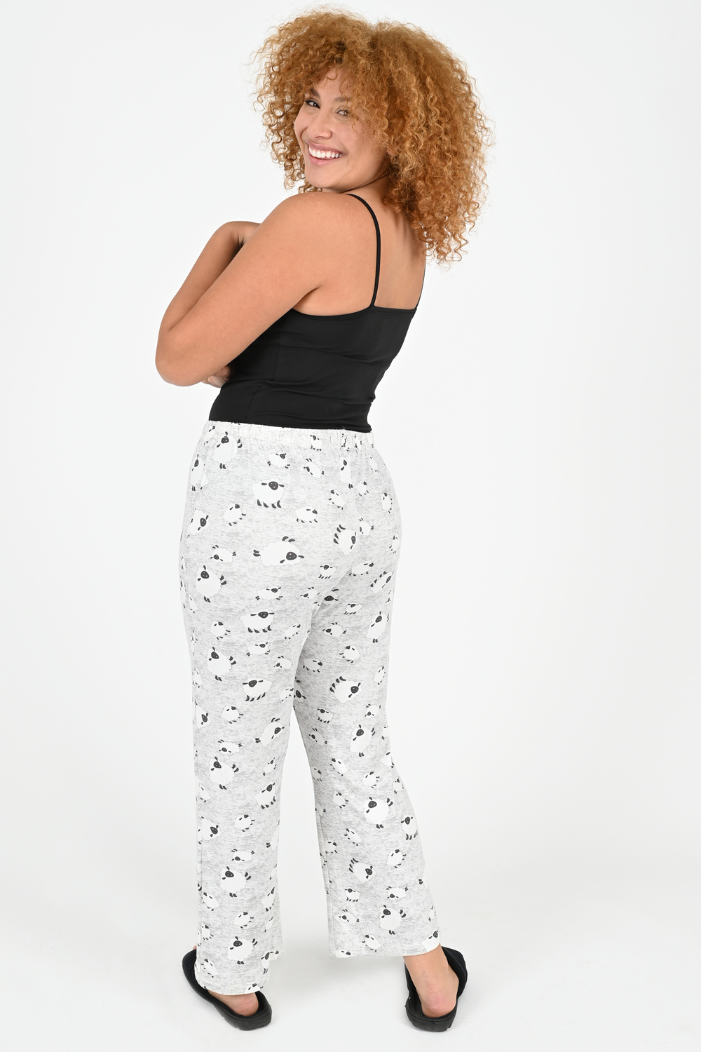Charmour - Silky touch PJ pants - Bouncing sheep - Plus Size