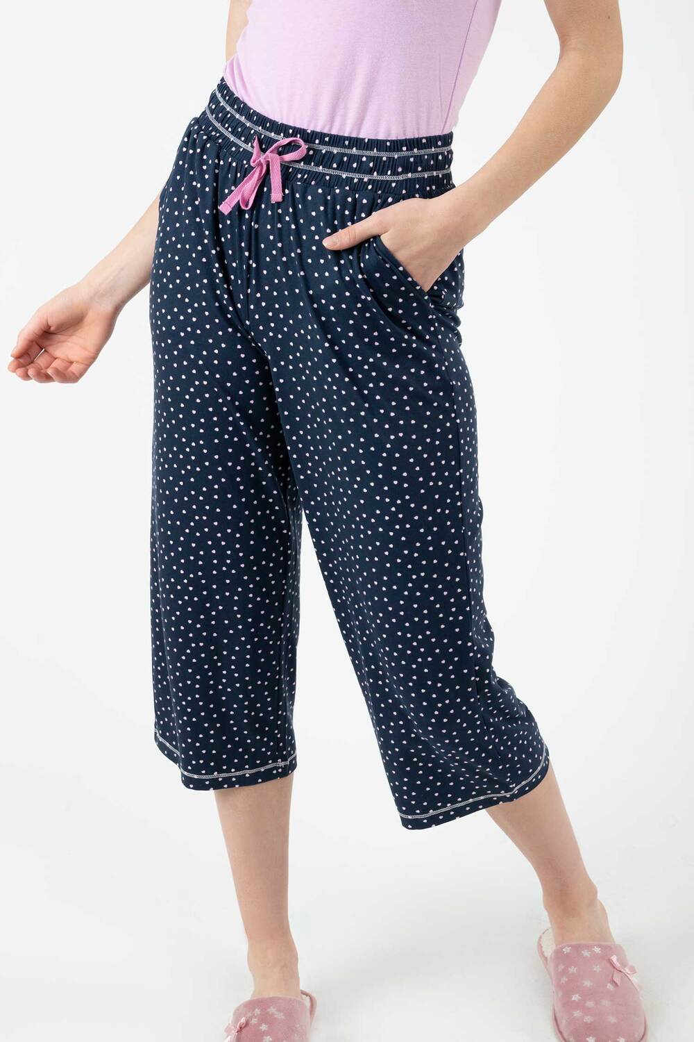 Charmour - Soft touch cropped PJ pants - Weekend vibes