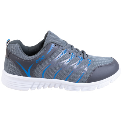 Chaussures de sport légèrs en mesh pour hommes aux couleurs contrastées - Gris et bleu