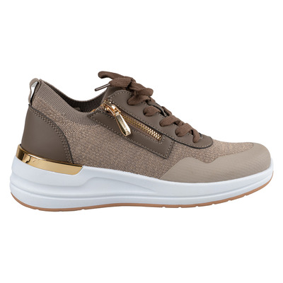 Chaussures scintillantes avec des d&eacute;tails dor&eacute;s - Brun
