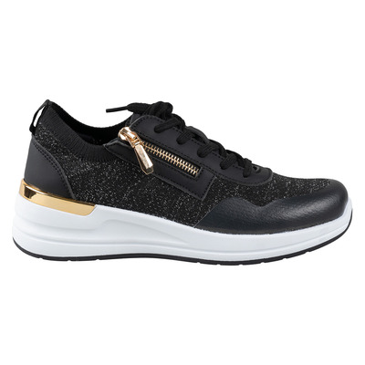 Chaussures scintillantes avec des d&eacute;tails dor&eacute;s - Noir