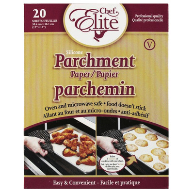 Chef Elite - Parchment paper sheets, 12"x15", pk. of 20