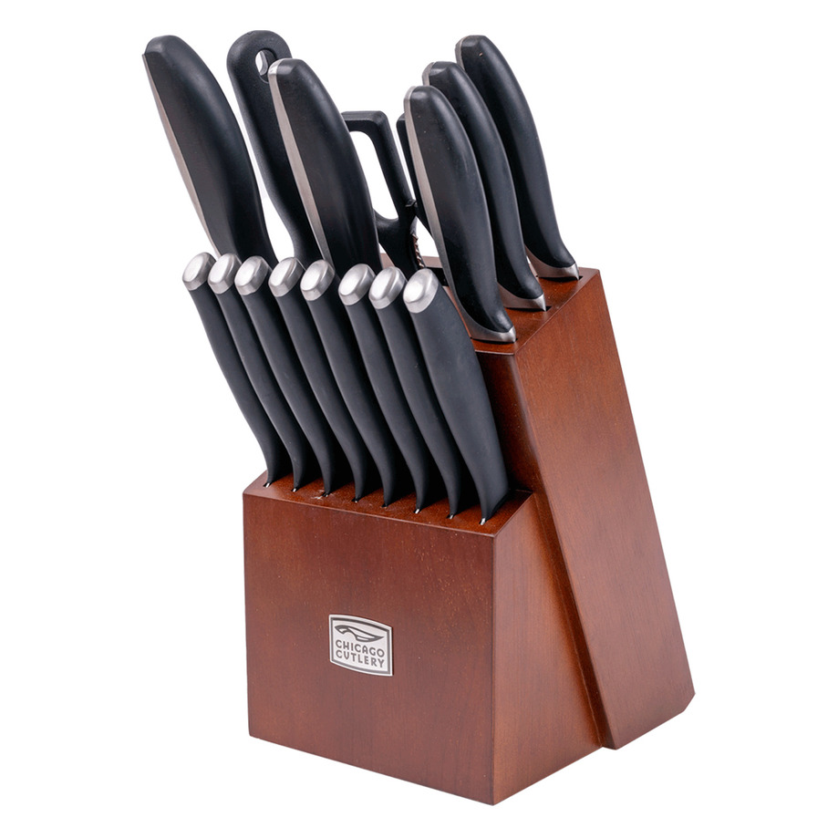 Chicago Cutlery - Avondale - Set de couteaux de cuisine avec bloc en bois, 16 mcx