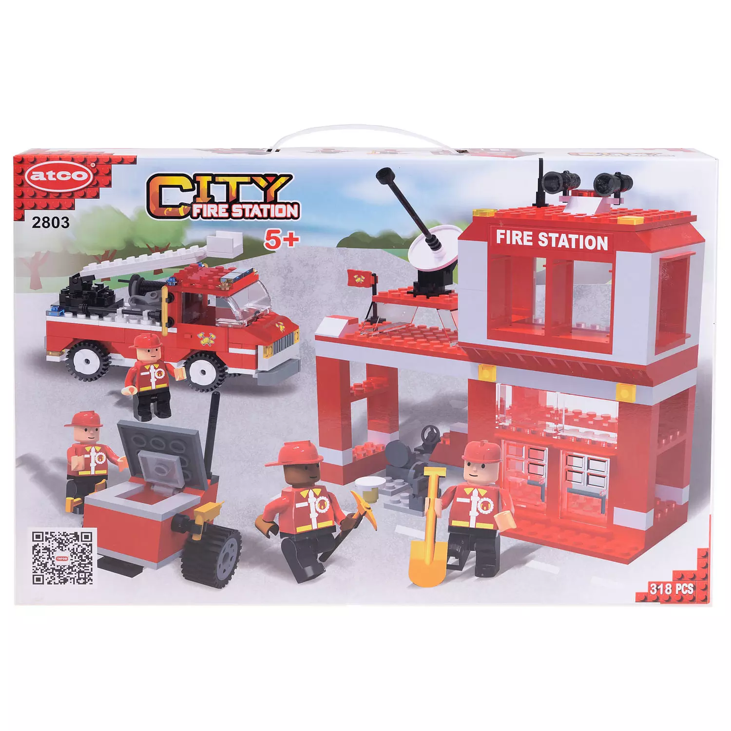 City fire station building blocks, 318pcs