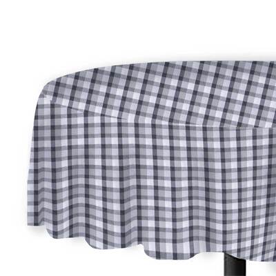CLAUDIA Collection - Fabric tablecloth - Grey buffalo plaid