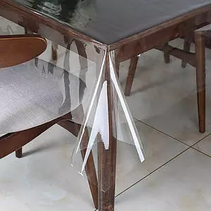 Clear vinyl tablecloth protector