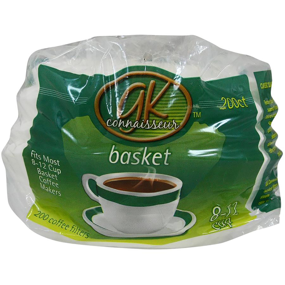 Coffee filters, 8-12 cup basket, pk. of 200