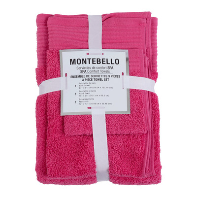 Collection MONTEBELLO - Ens. de 3 serviettes confort spa