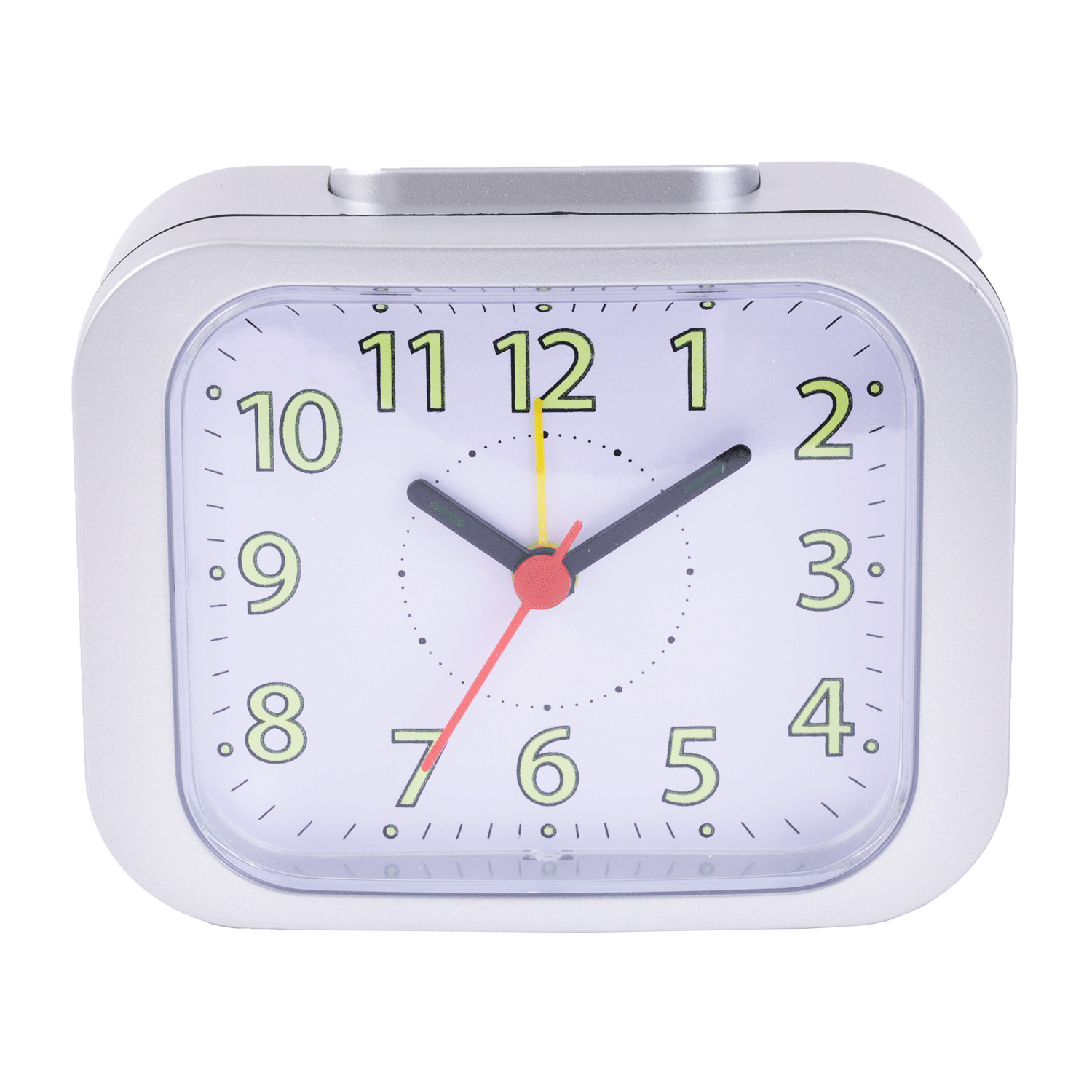 Compact alarm clock with luminous hands