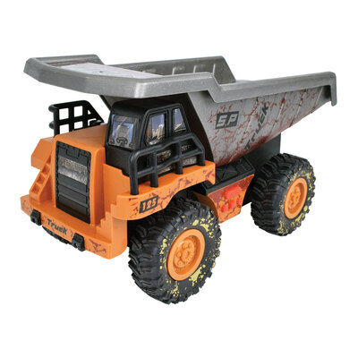 Construction dump truck with lights and sounds