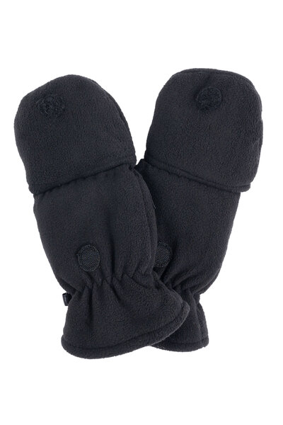 Convertible thermal fleece flip-top winter mittens fingerless gloves