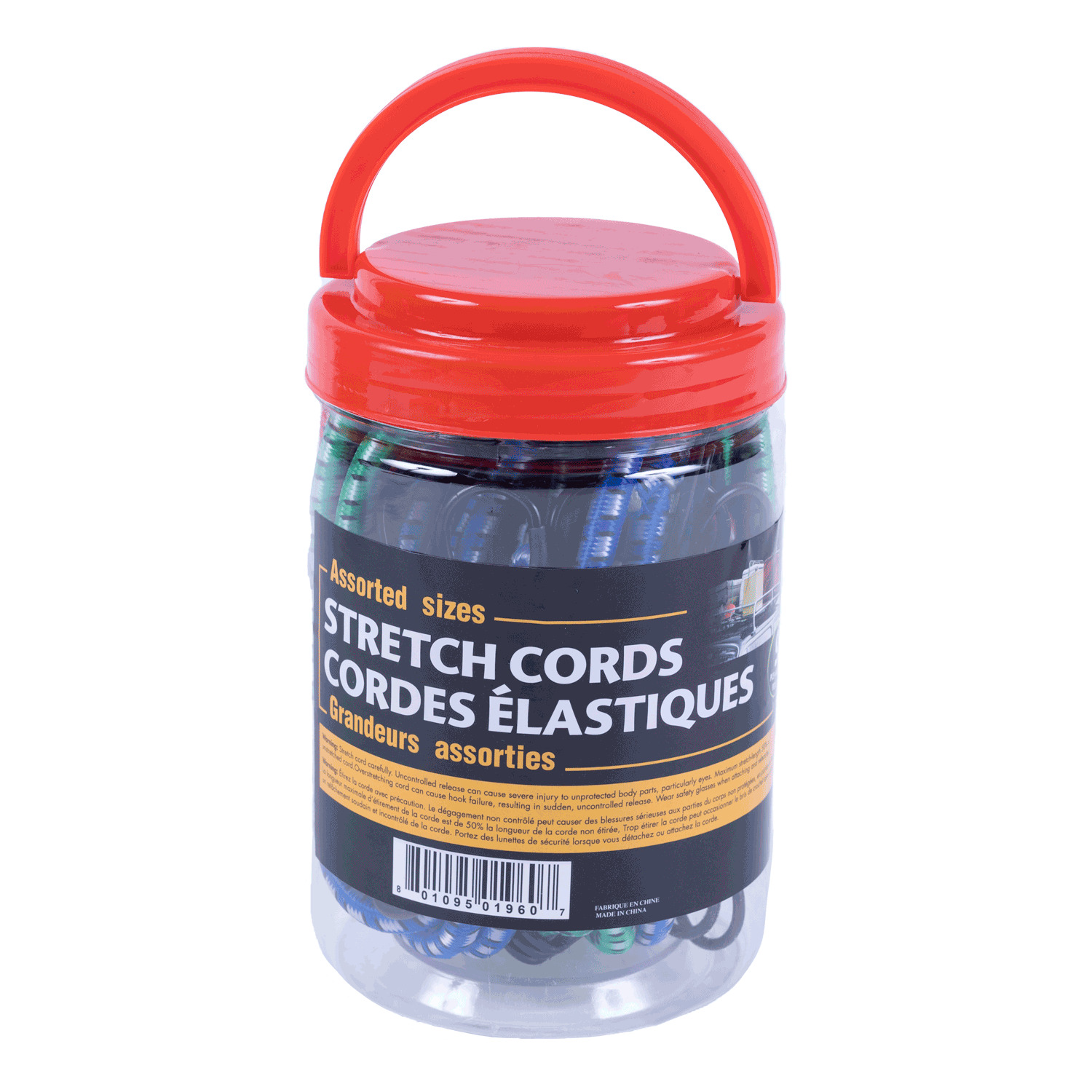 Cordes &eacute;lastiques assorties, 9 mcx