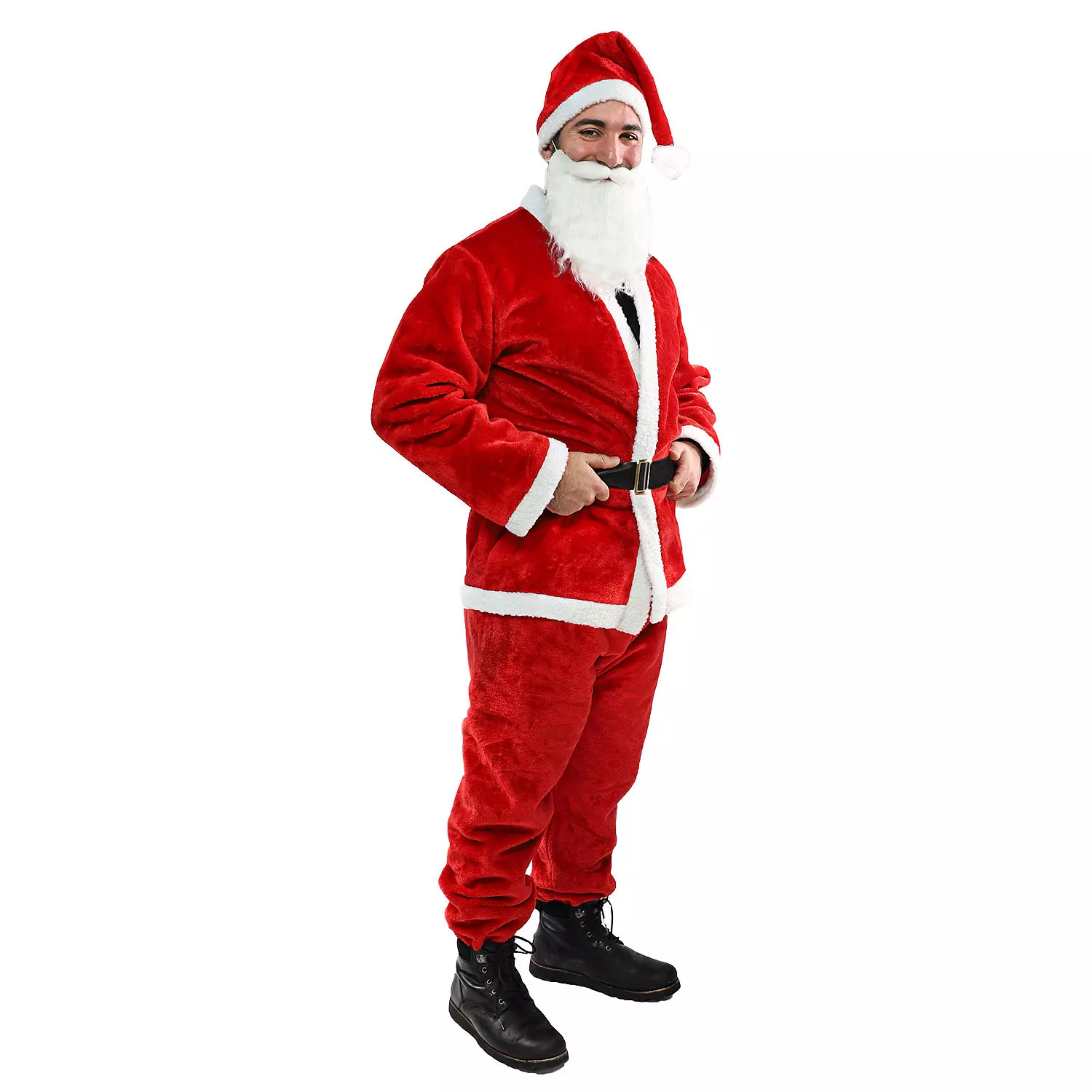 Costume de Père Noël en feutre, 5 pièces, taille unique