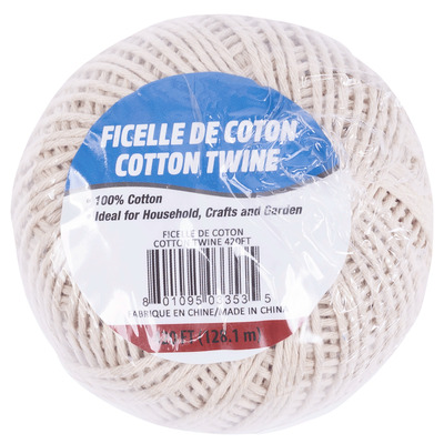 Cotton all-purpose twine, 420 ft (128.1 m)