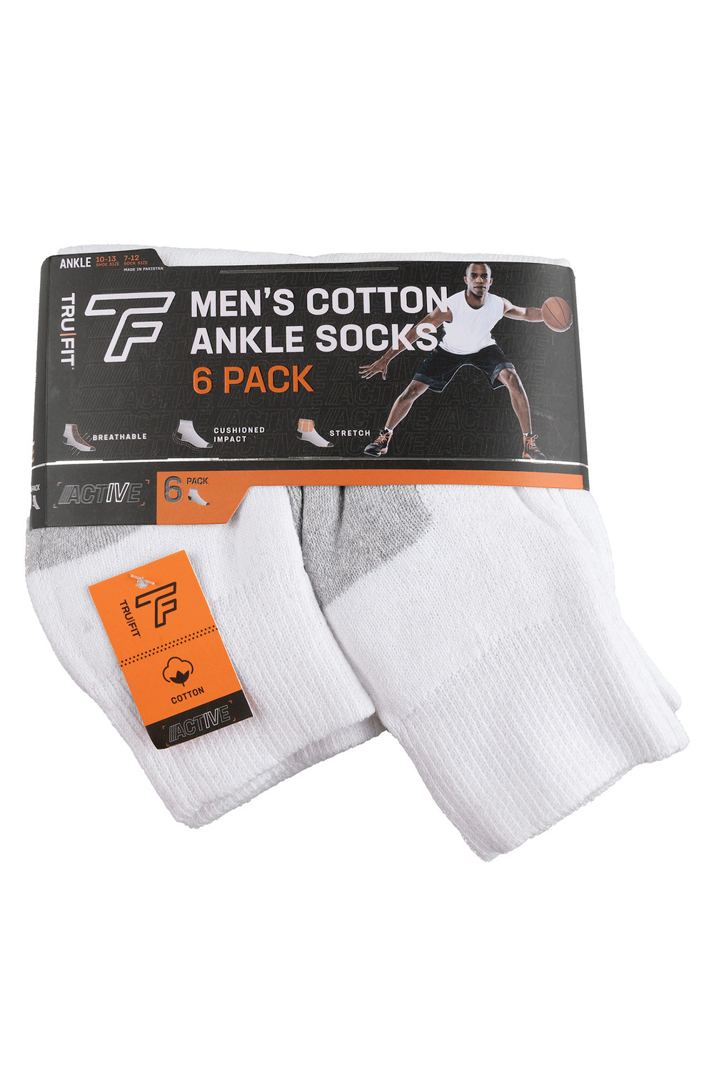 Cotton ankle socks, 6 pairs