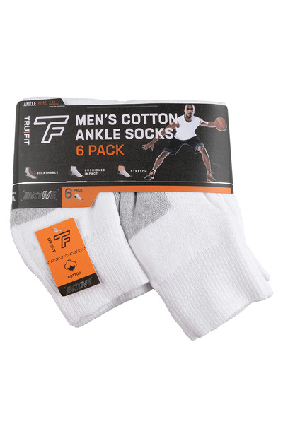 Cotton ankle socks, 6 pairs