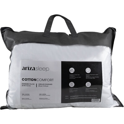Cotton Comfort - Oreiller en coton, 26"x20" - Standard