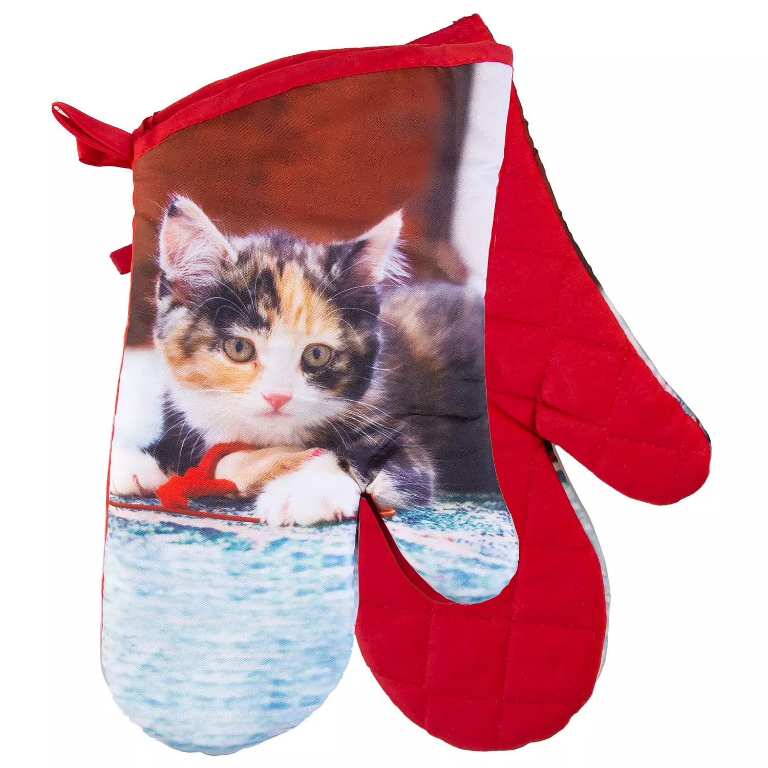 Cotton Concepts - Set of 2 heat resistant oven mitts - Purrrfect