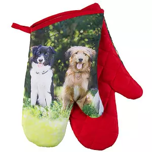 Cotton Concepts - Set of 2 heat resistant oven mitts - Woof
