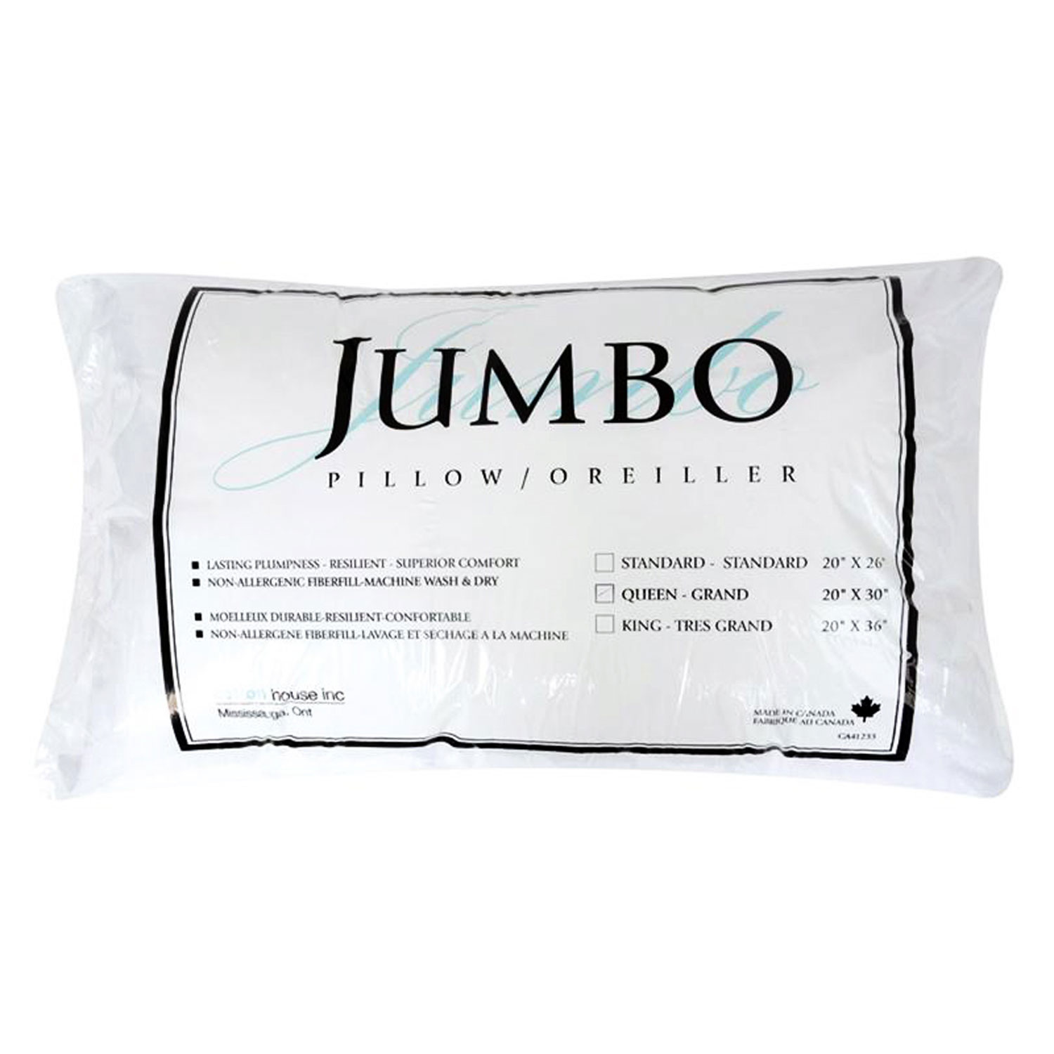 Cotton House - Pillow, 20"x30" - Jumbo