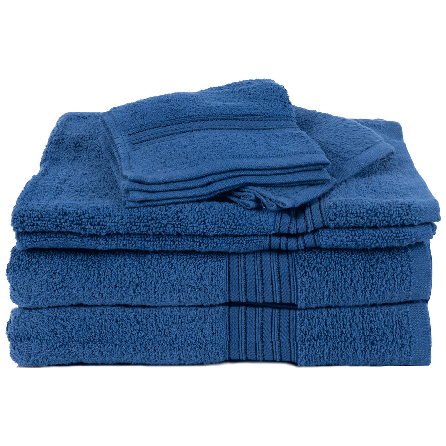 Cotton towel set, quick dry bath bundle, 6pcs