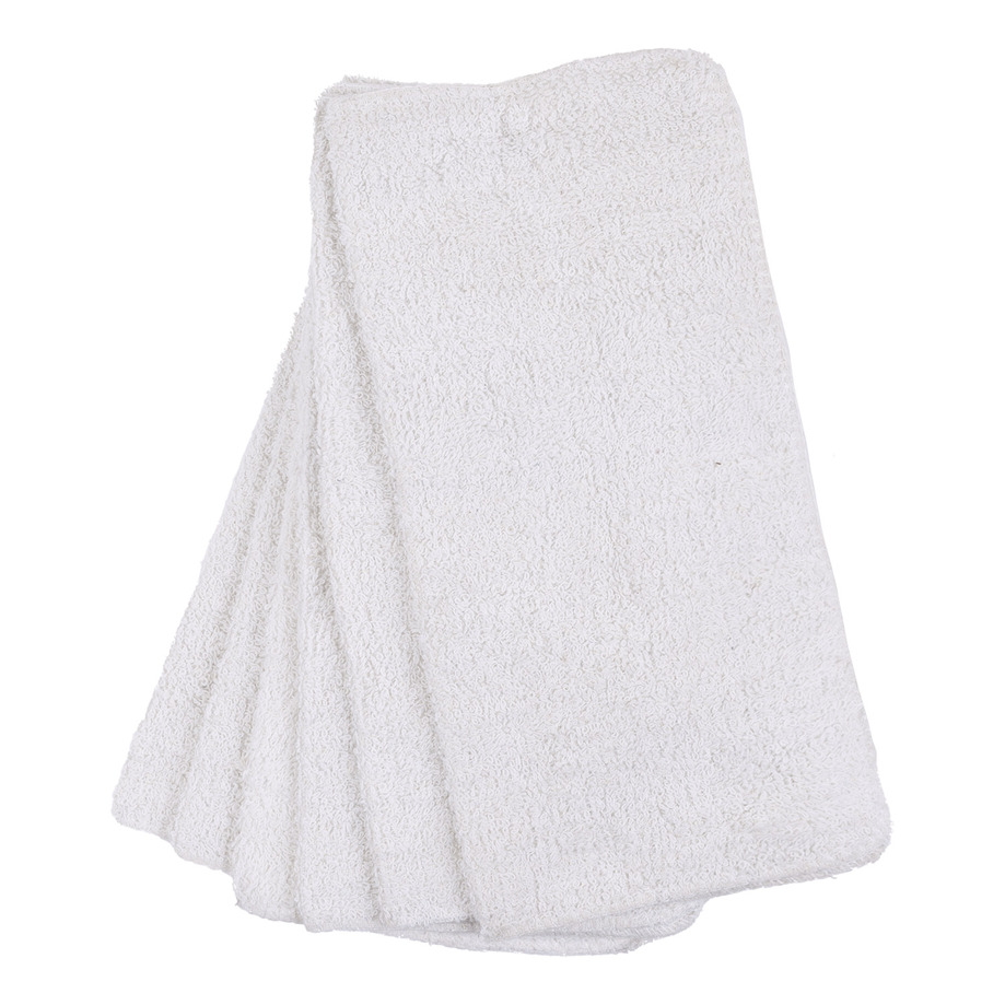 Cotton washcloths, 12"x12", pk. of 6
