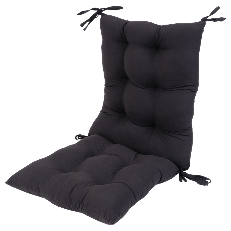 Coussin de chaise berçante à dossier haut - Noir. Colour: black