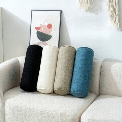 Coussin-rouleau d&eacute;coratif en chenille