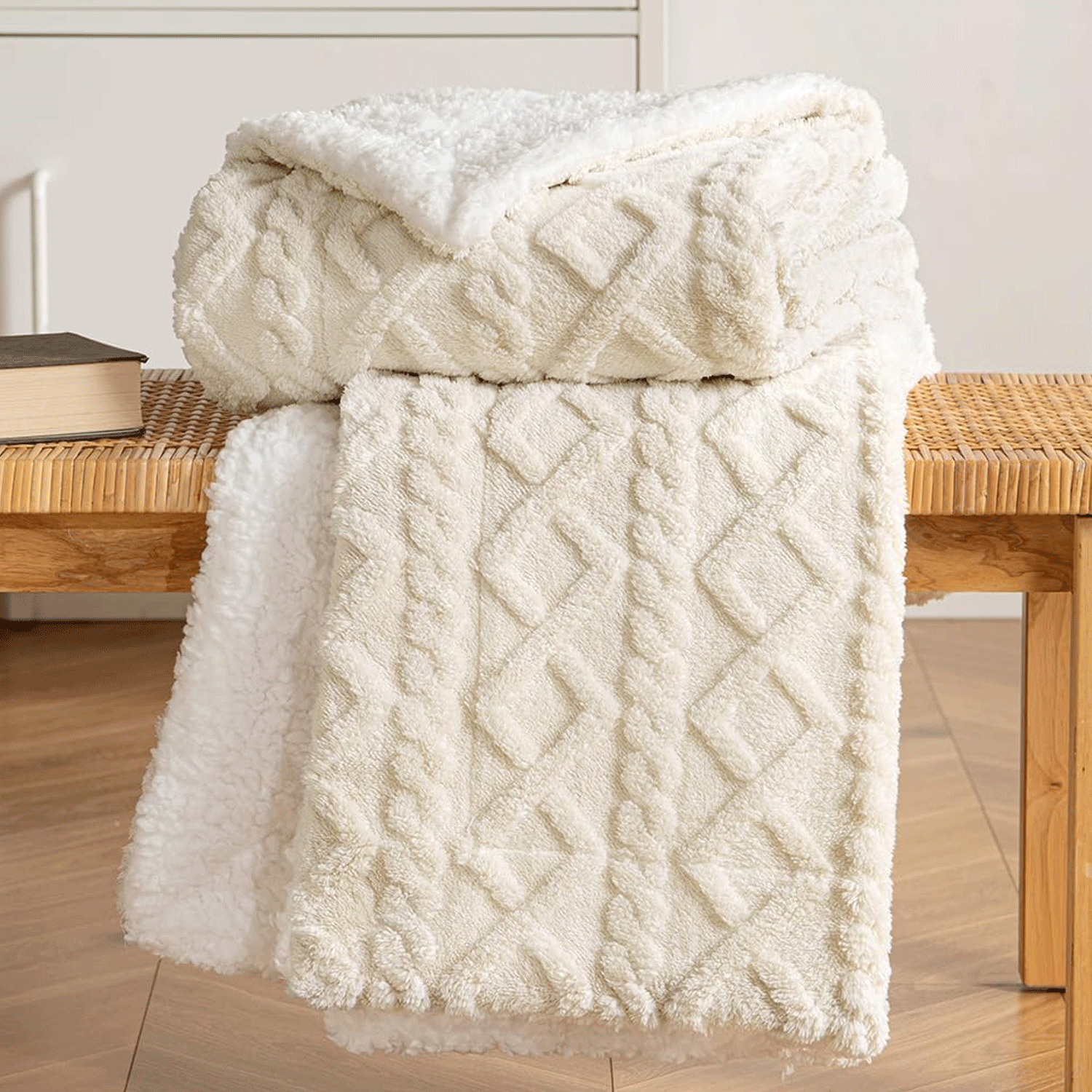 Couverture sherpa bicolore