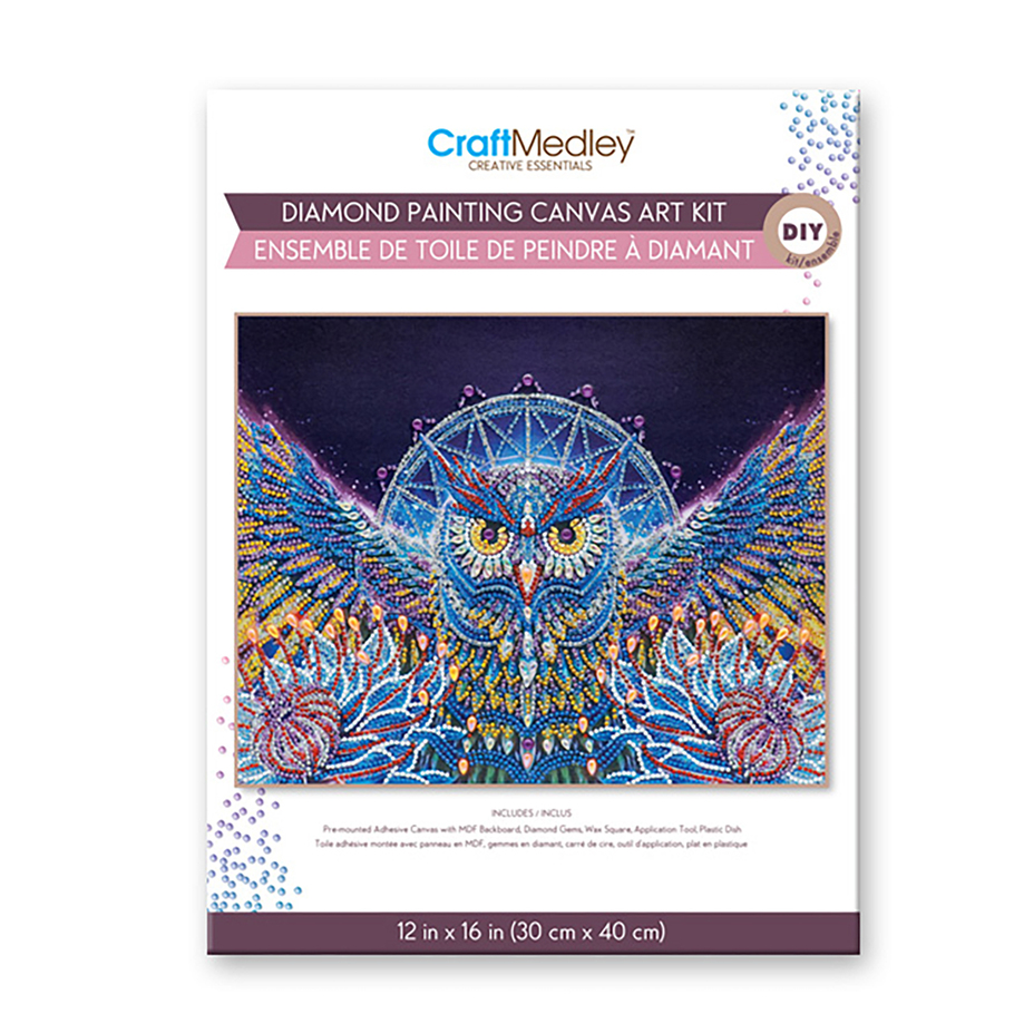 Craft Medley - Diamond painting canvas art kit, 12