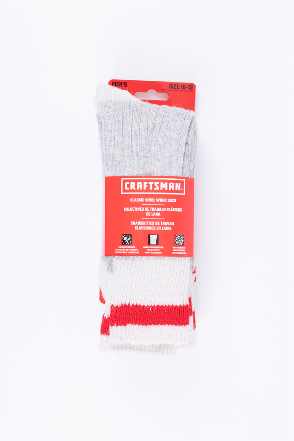 Craftsman - Men's classic wool work socks, 3 pairs