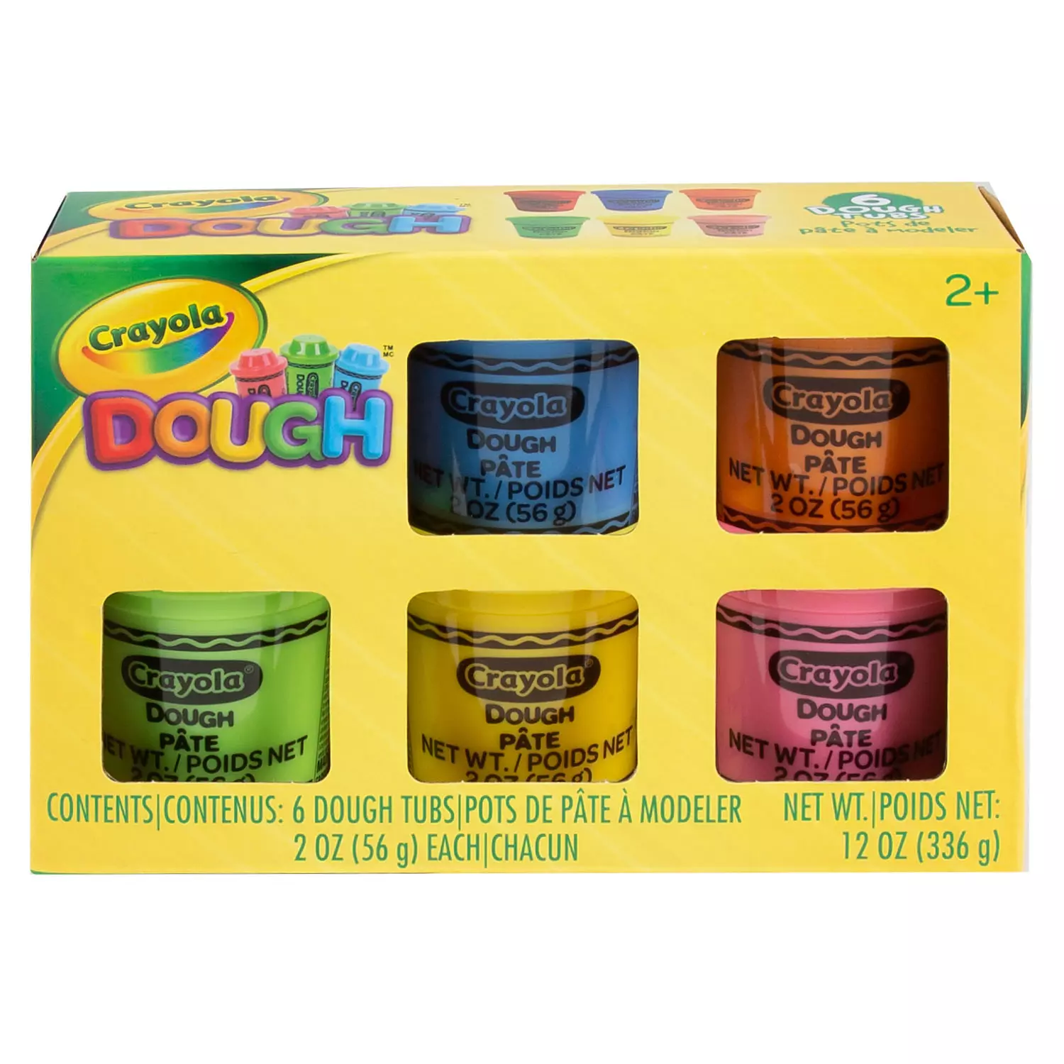 Crayola - Dough, paquet de 6 pots de pâte à modeler