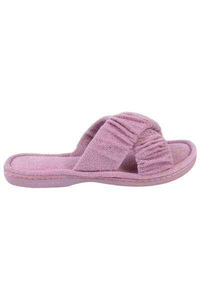 Crisscross terry slide slippers - Pink