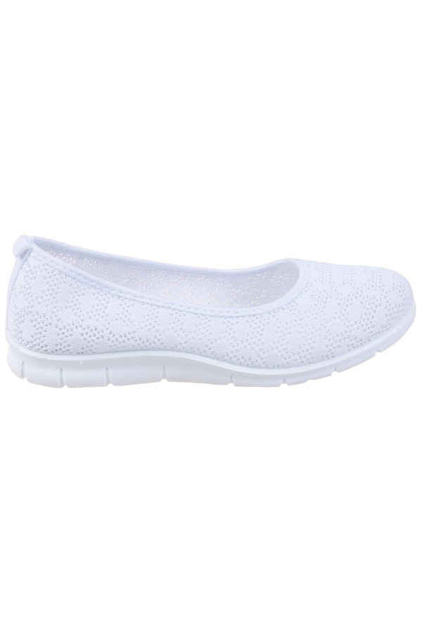 Crochet slip-on walking shoe - White