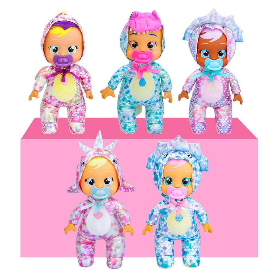 Cry Babies - Tiny Cuddles Dinos, 9" doll (sold assorted)