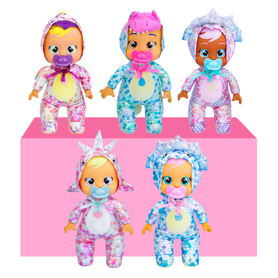 Cry Babies - Tiny Cuddles Dinos, poupée 9" (vendues assorties)