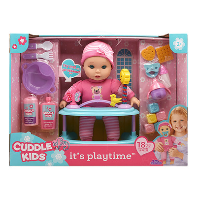 Cuddle Kids - It's playtime - Baby doll with accessories, 18 pcs