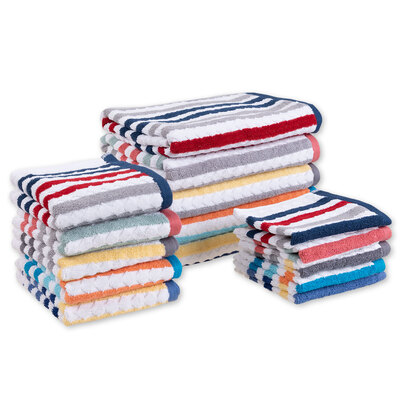 DAKOTA Collection - Striped cotton towels