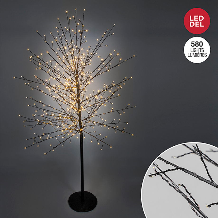 Danson - 5' LED lighted X-mas twig tree with 580 microdot lights