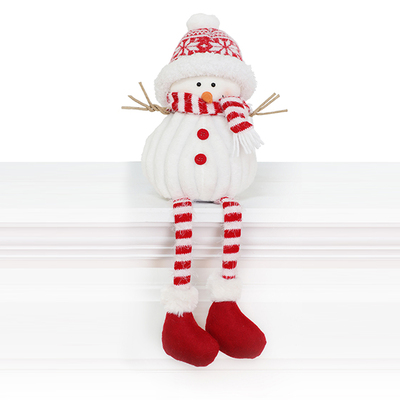 Danson - Bonhomme de neige avec tuque en tissu assis