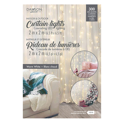 Danson - Christmas curtain lights, 300 LED, warm white, indoor/outdoor use